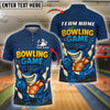 BlueJose Shark Bowling Chill Customized Name, Team Name 3D Shirt (4 Colors)