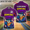 BlueJose Shark Bowling Chill Customized Name, Team Name 3D Shirt (4 Colors)