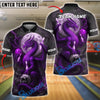 BlueJose Bowling Moonlight Dragon Skull Style Customized Name, Team Name 3D Shirt (4 Colors)