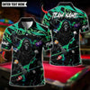 BlueJose Billiards Thunder Reaper Ball Flying Design Personalized Name Shirt (4 Colors)