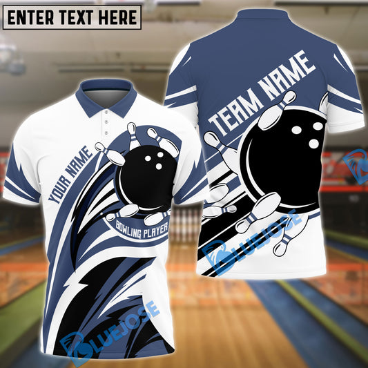 BlueJose Bowling And Pins Dancing Strike Customized Name 3D Shirt (4 Colors)