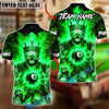 BlueJose Billiards 8 Ball Skeleton King Personalized Name Shirt (4 Colors)