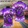 BlueJose Bowling And Pins Retro Tie-Dye Strike Customized Name, Team Name 3D Shirt (4 Colors)