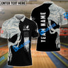 BlueJoses Bowling And Pins Skull Army Flag Custom Multicolor Customized Name 3D Shirt ( 4 Colors )