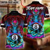 BlueJose Billiards Ball 8 The Final Shot of the Black Devil Customized Name, Team Name 3D Shirt (4 Colors)