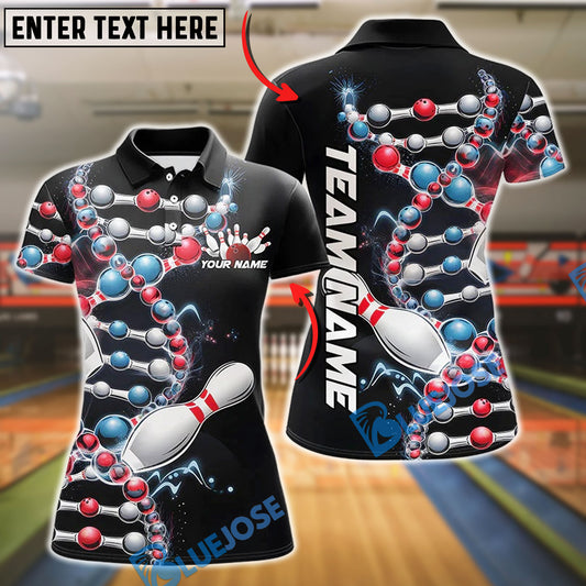 BlueJose Bowling And Pins Bowling Is In My Dna Customized Name, Team Name 3D Shirt