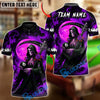 BlueJose Billiards 8 Ball Underworld Skeleton Gothic Rose Personalized Name Shirt (4 Colors)