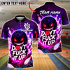 BlueJose Bowling And Pins Evil Bowling Ball Customized Name, Team Name 3D Shirt (4 Colors)