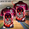 BlueJose Bowling And Pins Evil Bowling Ball Customized Name, Team Name 3D Shirt (4 Colors)