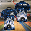 BlueJose Bowling And Pins Angry Ball vs Screaming Pins 2 Customized Name 3D Shirt (4 Colors)