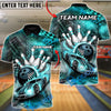 BlueJose Bowling & Pins Full Throttle Frame Customized Name, Team Name 3D Shirt (4 Colors)