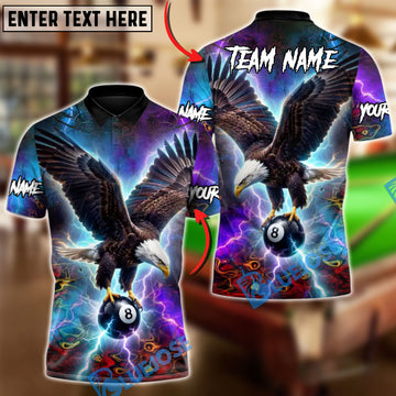 BlueJoses Billiards Ball 8 Nightwing Voltage Customized Name, Team Name 3D Shirt