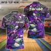 BlueJose Bowling Graffiti Claw Strike Customized Name, Team Name 3D Shirt (4 Colors)