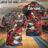 BlueJose Bowling Graffiti Claw Strike Customized Name, Team Name 3D Shirt (4 Colors)