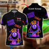 BlueJose Billiards 8-Ball Good Vibes Neon Crown Personalized Name Shirt (4 Colors)