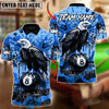 BlueJose Billiards 8-Ball Champion Eagle Customized Name, Team Name 3D Shirt (4 Colors)