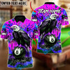 BlueJose Billiards 8-Ball Champion Eagle Customized Name, Team Name 3D Shirt (4 Colors)