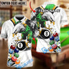 BlueJose Billiards 8-Ball Eagle Strike Customized Name, Team Name 3D Shirt (4 Colors)