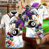 BlueJose Billiards 8-Ball Eagle Strike Customized Name, Team Name 3D Shirt (4 Colors)