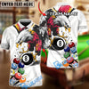 BlueJose Billiards 8-Ball Eagle Strike Customized Name, Team Name 3D Shirt (4 Colors)