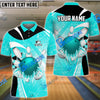 BlueJose Bowling And Pins Ice Breaker Customized Name 3D Shirt (4 Colors)