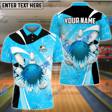 BlueJose Bowling And Pins Ice Breaker Customized Name 3D Shirt (4 Colors)