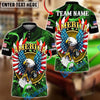 BlueJose Billiards 8-Ball American Eagle Glory Wings Design Personalized Name, Team Name Unisex Shirt (6 Colors)