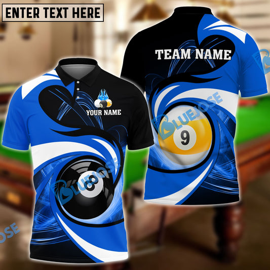 BlueJose Billiards 8 Ball & 9 Ball Stormeye Personalized Name, Team Name Unisex Shirt ( 6 Colors )