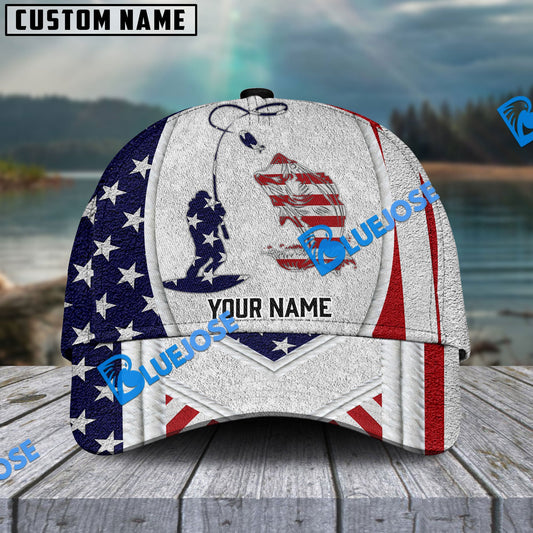 BlueJose Personalized Bass Fishing American Dusty Style Classic Cap