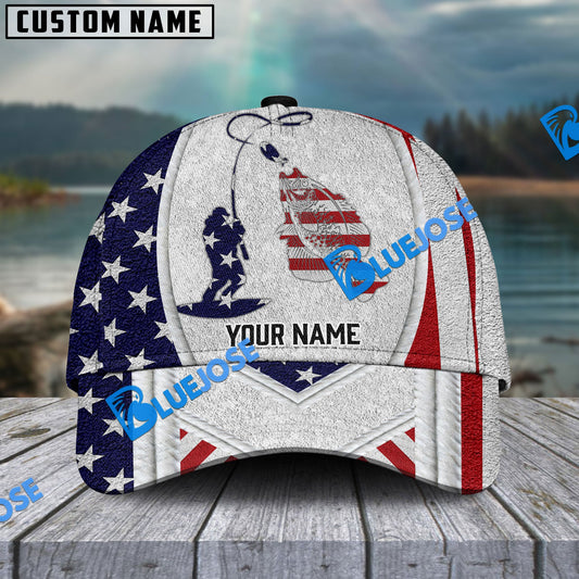 BlueJose Personalized Crappie Fishing American Dusty Style Classic Cap