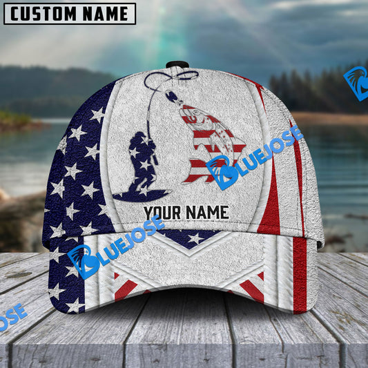 BlueJose Personalized Salmon Fishing American Dusty Style Classic Cap