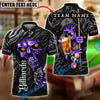 BlueJose Billiards 8-Ball Cool Skull And Beer Personalized Name Shirt (4 Colors)