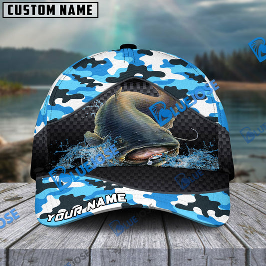 BlueJose Personalized Catfish Fishing Blue Camo Sport Classic Cap