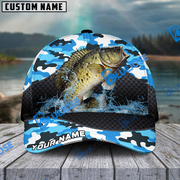 BlueJose Personalized Crappie Fishing Blue Camo Sport Classic Cap