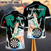 BlueJose Darts Retro Diva Pin-Up Performance Multicolor Options Personalized Name Shirt (4 Colors)