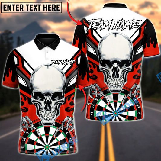 BlueJose Darts Skull Reapers of the Scoreboard Multicolor Options Personalized Name Shirt (4 Colors)