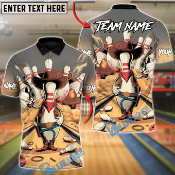 BlueJose Bowling The Pin Bowling Cowboys Personalized Name, Team Name 3D Shirt