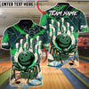 BlueJose Bowling & Pins Spider Strike Customized Name, Team Name 3D Shirt (4 Colors)