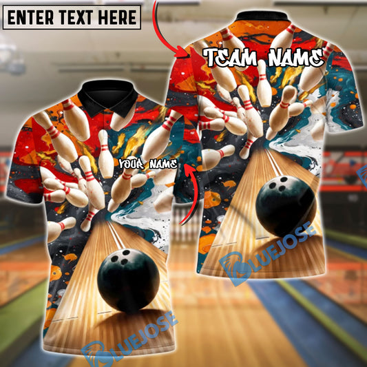 BlueJose Bowling Infinite Blast Personalized Name, Team Name 3D Shirt