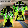 BlueJose Bowling & Pins Fire Strike “No Pin Left Behind” Customized Name, Team Name 3D Shirt (4 Colors)