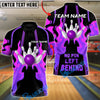 BlueJose Bowling & Pins Fire Strike “No Pin Left Behind” Customized Name, Team Name 3D Shirt (4 Colors)