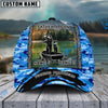 BlueJose Personalized Father And Son Fishing Partners For Life Camo Classic Cap ( 6 Colors )