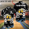 BlueJose Bowling And Pins Funny Beer & Bowling Pins Cartoon Design Customized Name, Team Name 3D Shirt (6 Colors)