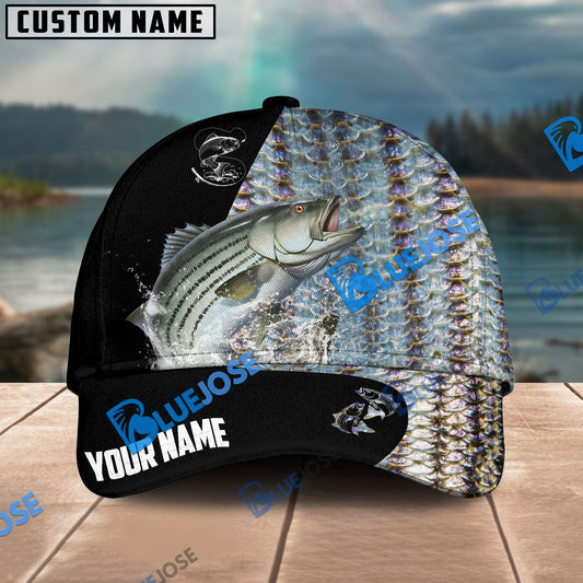 BlueJose Personalized Striped Bass Fishing Classic Cap