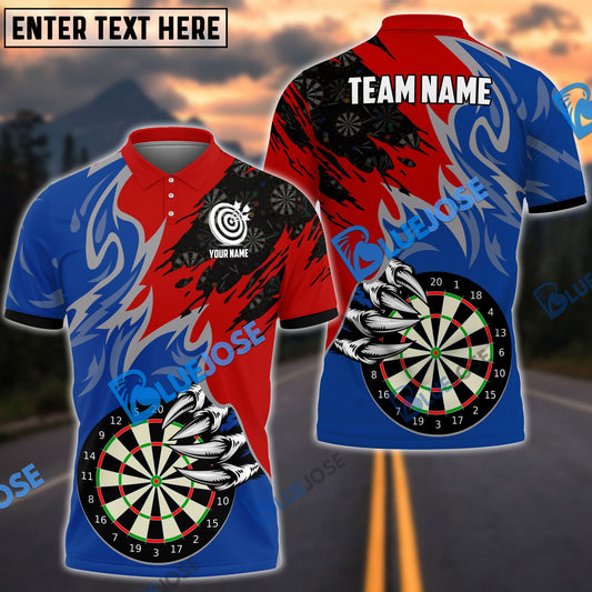 BlueJose Darts Board Claws Of Devil Personalized Name, Team Name 3D Shirt (4 Colors)