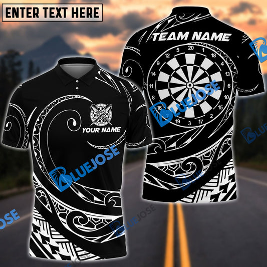 BlueJose Darts Hawaii Polynesian Personalized Name, Team Name 3D Shirt (4 Colors)