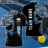 BlueJose Pickleball Skull Camo Personalized Name, Team Name Unisex Shirt (4 Colors)