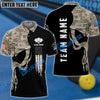 BlueJose Pickleball Skull Camo Personalized Name, Team Name Unisex Shirt (4 Colors)