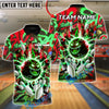 BlueJose Bowling And Pins Neon Beast Customized Name, Team Name 3D Shirt (4 Colors)