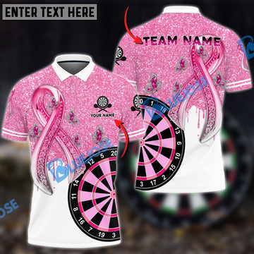 BlueJose Darts Breast Cancer Personalized Name, Team Name 3D Shirt